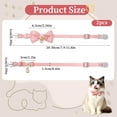thumbnail image 2 of 2Pack Adorable Cat Collar with Bow, Cute Kitten Collars for Girl Cats Pink Cat Bows & Accessories Breakaway Safety Cat Bowtie Collar, 2 of 7