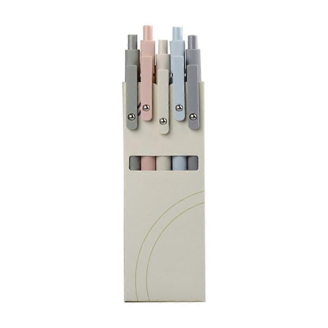 5pcs Morandi Color Sign Pen Set 0.5mm Utra-fine Pen Tip Markers Pens School Students Stationery Supply