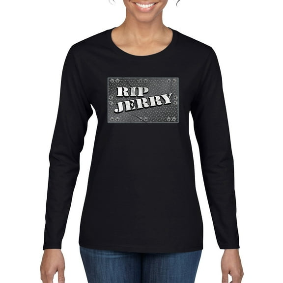 Wild Bobby RIP Jerry Springer 90's TV Talk Show Host Famous People Womens Graphic Long Sleeve Tee, Black, Small