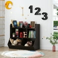 thumbnail image 2 of UTEX Toy Storage Organizer with Bookcase, Kid’s Bin Storage Unit with 8 Compartments &3 Baskets Bins, Toys Box Organizer, Kid’s Multi Shelf Cubby for Books,Toys (Espresso), 2 of 7