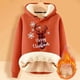 thumbnail image 2 of WILLBEST Sudadera con Capucha Oversize para Mujer, Ideal para Navidad, Otoño E Invierno Cómoda, Estampada y Gruesa, Cálida X-Grande, 2 of 4