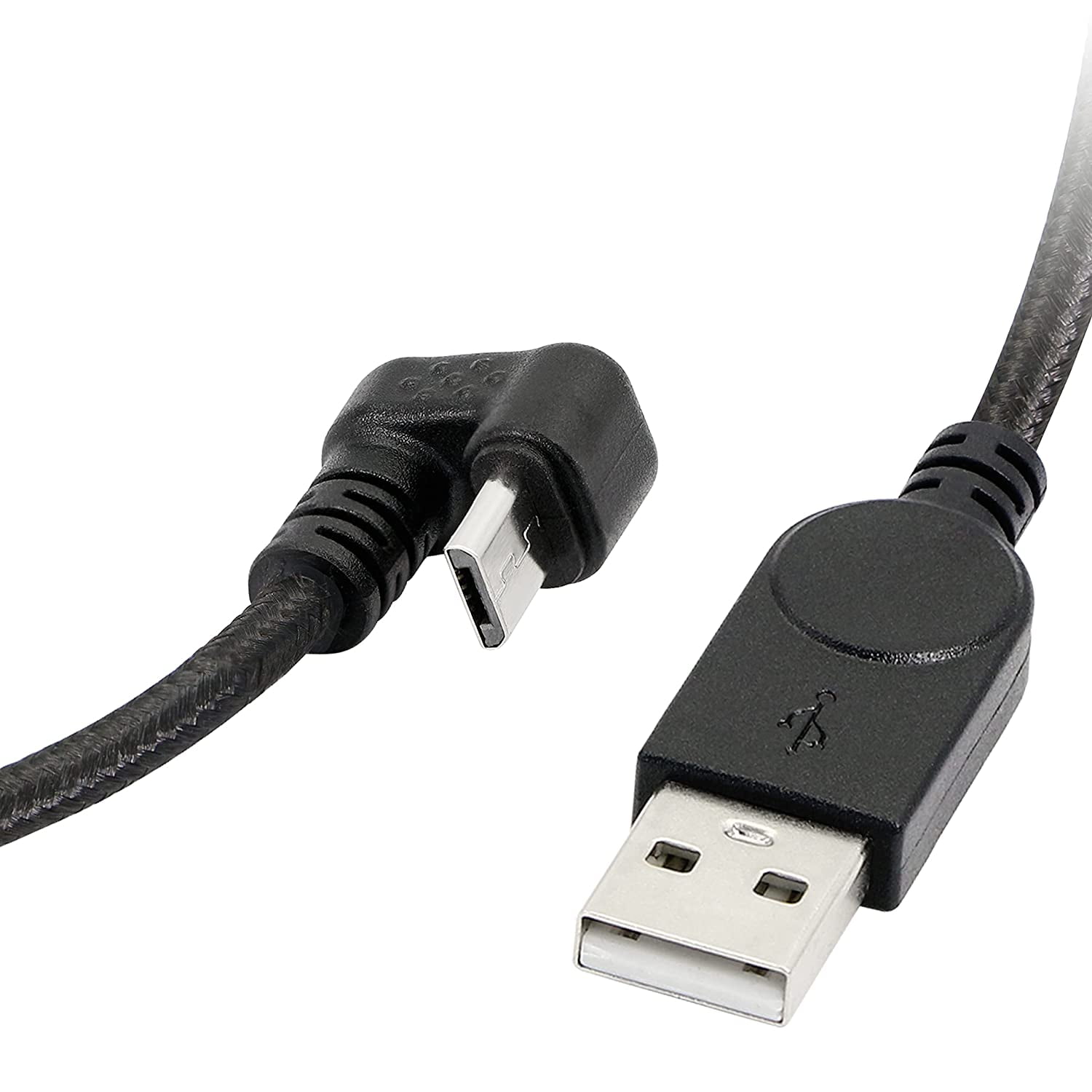 Micro USB Cable U Shape,180 Degree Angle USB 5 Pin Nylon Braided Fast Data Sync Charging Cord