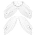 thumbnail image 5 of MSemis Women Bride Capes Wedding Shoulders Shawls Shiny Rhinestone Beaded O-Neck Chiffon Wraps, 5 of 7