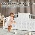 thumbnail image 6 of Full Floor Bed for Kids Toddlers, Solid Wood Multifunctional Montessori Bed Frame with Safety Guardrails, Without Door, Easy Assemble, White, 6 of 7
