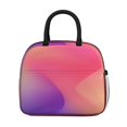 thumbnail image 2 of Insulated Lunch Bag for Women, Floral Print Oxford Fabric Lunch Box, Leakproof Thermal Cooler Tote for Work, School & Picnic, Neon Cyberpunk Print, 2 of 5