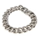 thumbnail image 3 of Pulsera de eslabones sólidos de acero inoxidable con cadena de eslabones cubanos Plata, 3 of 9