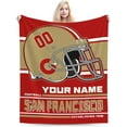 thumbnail image 4 of Custom San Francisco Blanket Personalized Throw Blankets Name Number Gifts for Men Women Boy Football Style Decor, 4 of 6