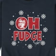 thumbnail image 3 of A Christmas Story - Oh Fudge Snowflakes - Men's Crew Neck Fleece Pullover, 3 of 5