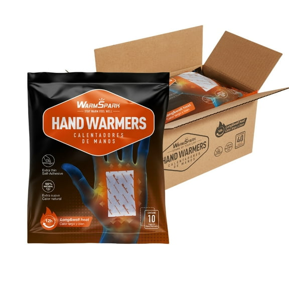 Hand Warmers Bulk - 240 Paris -  Long-Lasting Up to 12 Hours for Warm Body, Safe Portable Hand Warmers for Hand & Foot, Heater for Camping, Fishing (6 Boxs)