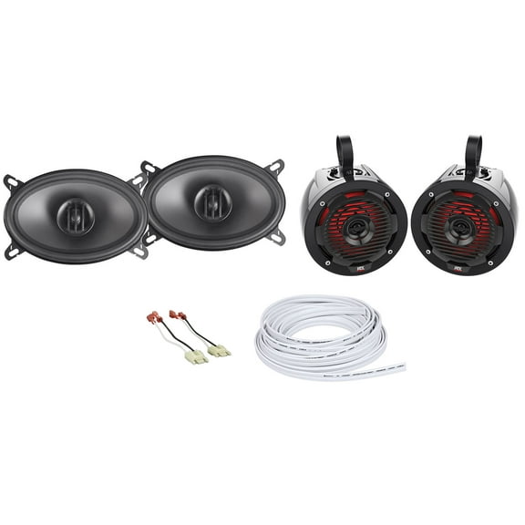 MTX 6.5" Rollbar Front Speaker Replacement Kit For Jeep Wrangler Yj 1987-1995