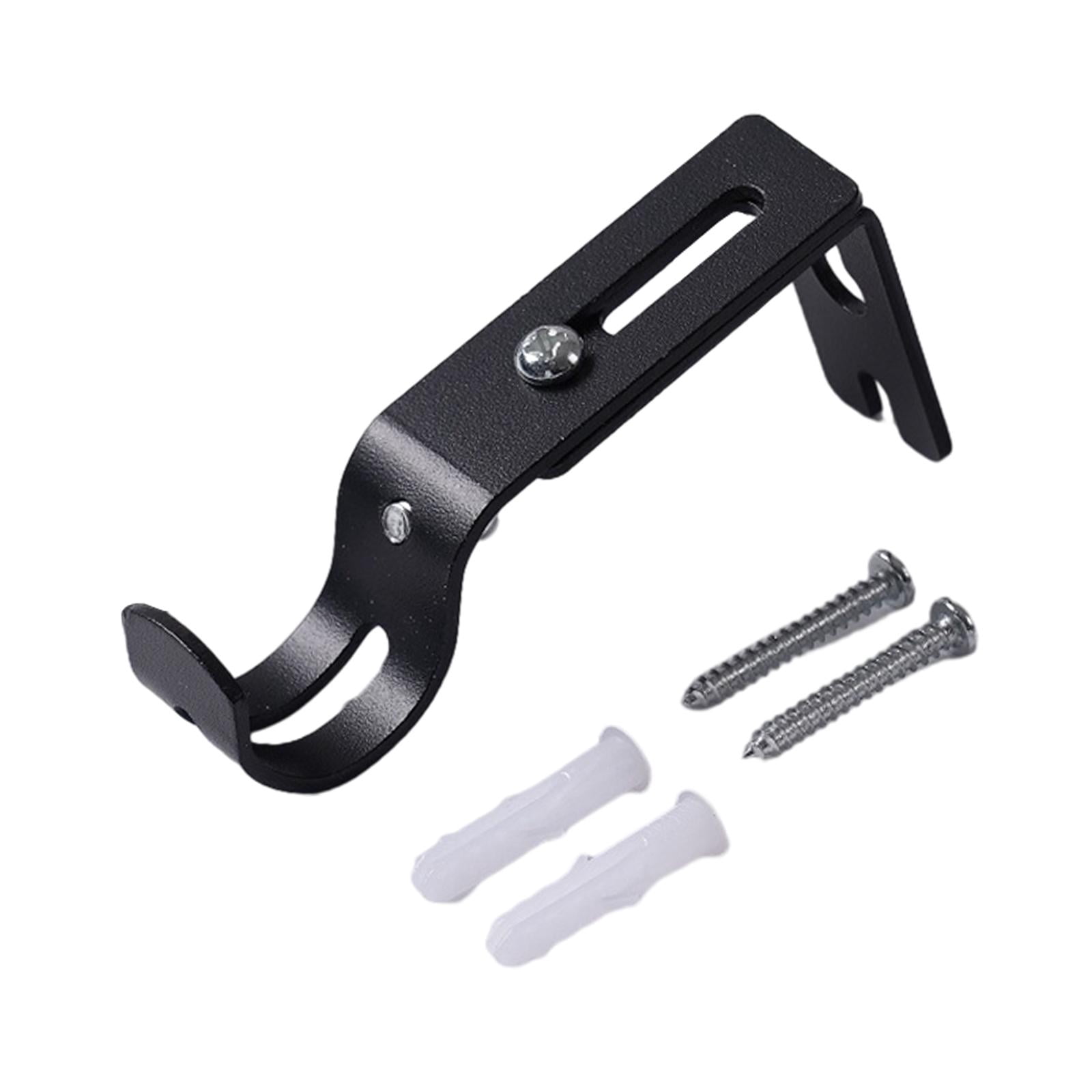 Supports de Tringle à Rideau Montés au Plafond, Support de Plafond Robuste pour Tringle à Rideau de 1 Pouce (Ensemble de 2, Noir