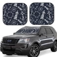 thumbnail image 1 of Bingfone Anchor and Lighthouse Windshield Sun Shade 2-Piece Foldable Car Front Window Sunshade for Most Sedans SUV Truck-Large, 1 of 6