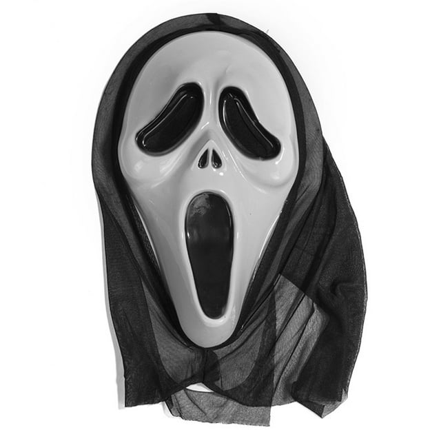 Máscara de terror de Halloween, cara de fantasma aterradora, máscara de fantasma, máscara de Halloween de fantasma gritón, accesorios de mascarada para niños adultos