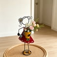 thumbnail image 6 of Garden Planter Statue,Vintage Painted Iron Character Figurine Detachable Small Metal Bucket Stable Round Base,Outdoor Fleshy-leaved Plant Flower Pot for Yard Patio Flower Bed Layout, 6 of 7