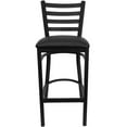 thumbnail image 2 of Pemberly Row Moderne 31" Échelle en Métal Tabouret de Bar Arrière en Noir, 2 of 5