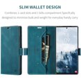 thumbnail image 3 of Wallet Case for Samsung Galaxy S23 Ultra 5G,Magnetic Protect PU Leather Flip Case with Card Holders RFID Blocking Kickstand Shockproof Protection Case for Samsung Galaxy S23 Ultra 5G 2023 (Teal), 3 of 18