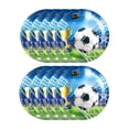thumbnail image 1 of Deeceymbur 10 Pack 9 Inch Disposable Soccer Football Theme Paper Plates for Birthday Party Dinner Celebrations Events Decorations Tableware, 1 of 6