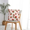thumbnail image 7 of Wukai Strawberry Floral Premium Polyester Fleece Pillow Covers with Hidden Zipper Closure,Luxuriously Soft and Durable-12"x12", 7 of 7