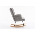 thumbnail image 4 of Contemporary Modern Style Rocking Chair-Fabric Accent Chair-Gray, 4 of 12
