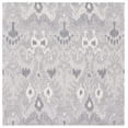thumbnail image 2 of Safavieh Ikat Petrina Geometric Area Rug, Gray/Ivory, 6' x 6' Square, 2 of 11