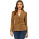 thumbnail image 1 of Blazer Allegra K de gamuza sintética Con cinturón para mujer marrón M, 1 of 5
