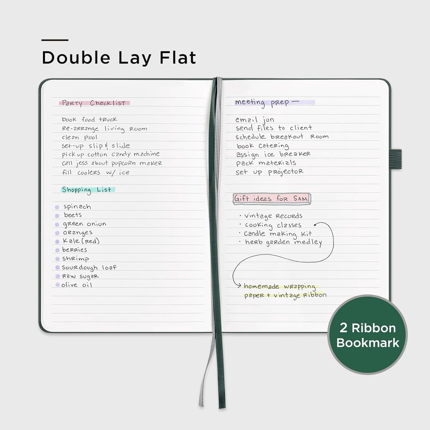 Lined Journal Notebook, 160 Pages, A5 5.7 x 8 inches College Ruled Thick Paper Notebook Journals for Writing, Hardcover Notebooks for Women Men Office School (1 Pack, Green)