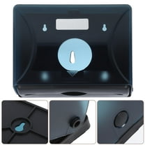 MLINS MLINS Paper Towel Holder Wall Mount Plastic Dispenser for Hand Towel Commercial Tissue Bathroom Kitchens Dark Blue