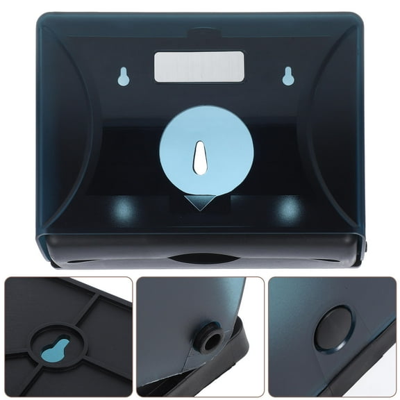 MLINS MLINS Paper Towel Holder Wall Mount Plastic Dispenser for Hand Towel Commercial Tissue Bathroom Kitchens Dark Blue