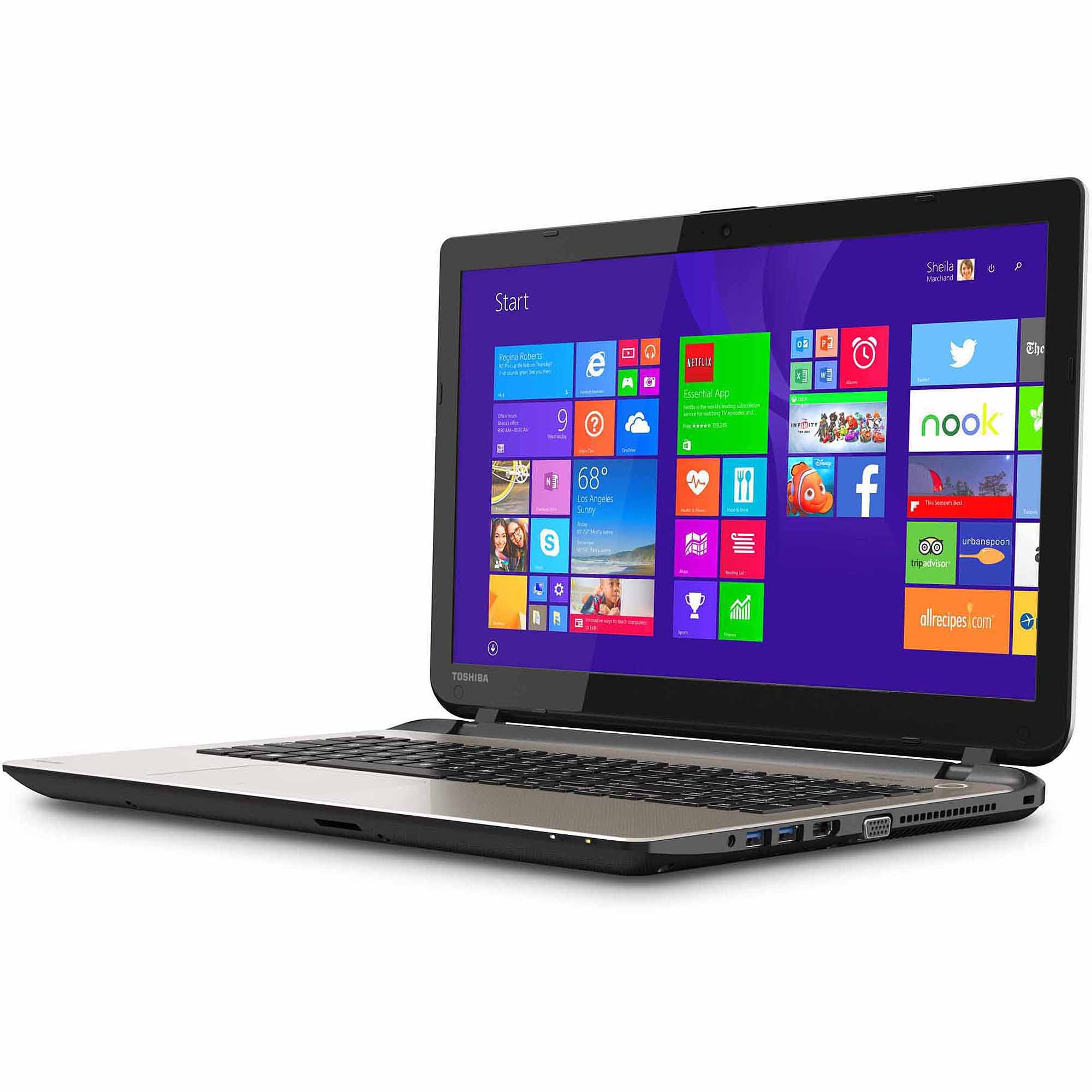 Toshiba Satin Gold 15 6" Satellite L55 Laptop PC with AMD A10 7300 Toshiba Satin Gold 15 6" Satellite L55 Laptop PC with AMD A10 7300 Accelerated Processor 8GB Memory 1TB Hard Drive and Windows 8 1 Walmart