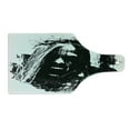 thumbnail image 2 of Zombie Cutting Board, Horror Sketch of a Crazy Man in Pain Screaming Portrait Evil Style Display, Decorative Tempered Glass Cutting and Serving Board, Wine Bottle Shape, Black White, by Ambesonne, 2 of 5