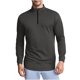 thumbnail image 2 of pstuiky camisetas de manga larga para hombre, Camiseta deportiva de manga larga con cuello alto, cremallera gruesa y cálida para hombre, color liso y liso top de hombre s, 2 of 4