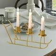 thumbnail image 5 of ABPWLY Home Metal Sleigh Candle Stand for Holiday Tabletop Decoration Christmas Dinner Wedding Decor Black Iron 28x12x8cm Dorm Room Essential, 5 of 6
