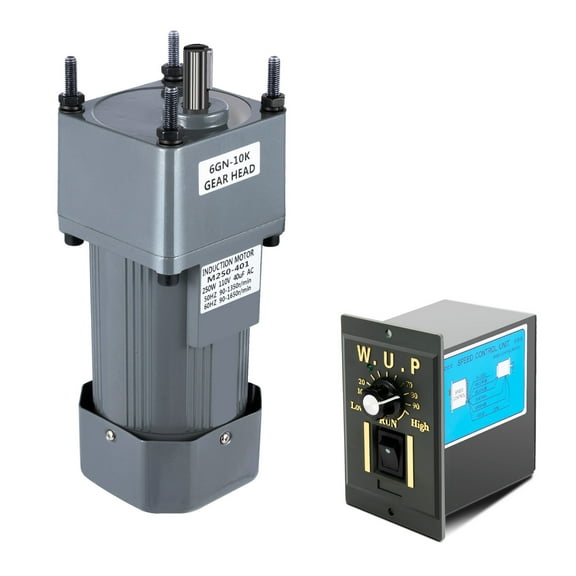 AC 110V Electric Gear Motor & Variable Speed Reduction Controller 1:10 135 RPM