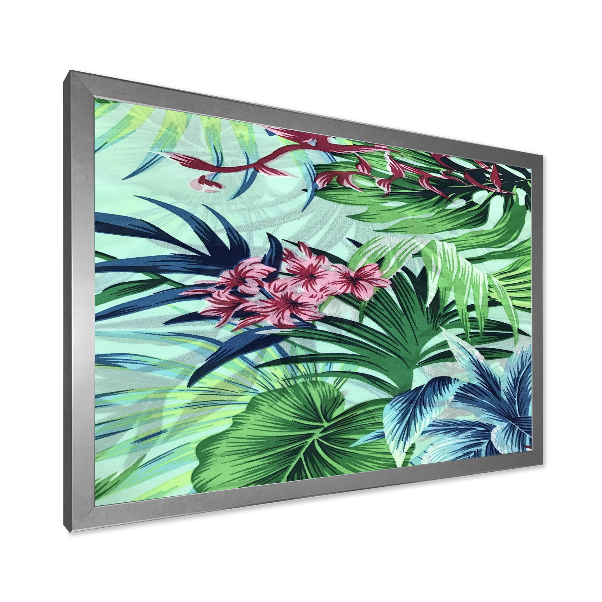 Designart 'VIntage Tropical Flowers VI' Traditional Framed Art Print
