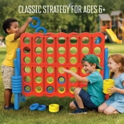 Realplay Jumbo 4-in-a-Row Connect Game – 4ft. Giant Indoor/Outdoor Yard Game with 42 Rings, Ages 6+
