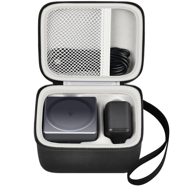Funda PAIYULE para cargador Anker 3 en 1 Cube MagSafe, negra