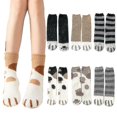 thumbnail image 1 of 6 Pairs Cat Paw Fluffy Socks Women Cat Socks Fuzzy Cosy Warm Slipper Socks Animal Bed Socks, 1 of 4