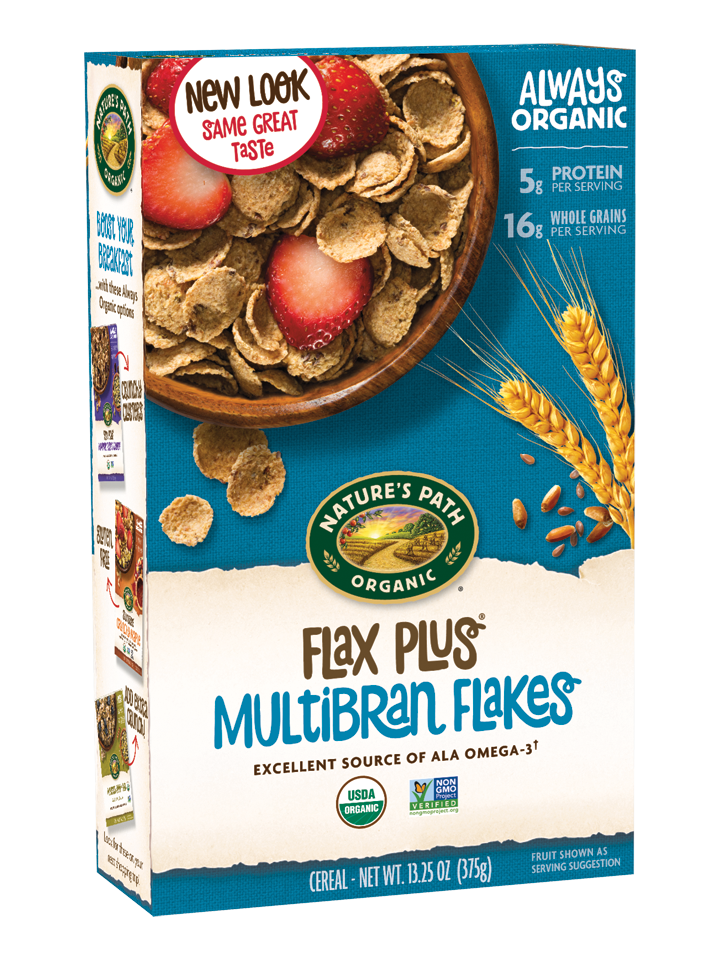 Nature's Path Organic Flax Plus Multibran Flakes Cereal, 13.25 Oz