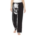 thumbnail image 2 of Lsque Gothic Skull Drape Print Women's Pajama Pants, Lounge Pant - Comfortable Home Wear,Elastic Waistband, Stylish Design-Medium, 2 of 9