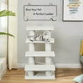 thumbnail image 4 of Gymax 24'' 4-Step Pet Stairs Carpeted Ladder Ramp 8 Scratching Post Cat Tree Climber, 4 of 10