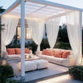 thumbnail image 6 of Rosnek Large Size Outdoor Mosquito Netting Curtain, DIY Cut to Size High Density Airy Mesh Net Outdoor Sheer Curtains for Patio Gazebo Porch Pergola, Rod Pocket 1 Panel (10.5 x 10 ft, White), 6 of 8