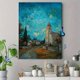 thumbnail image 4 of Qisvanset 12x16 Inch Mysterious Woman with Bluebirds Golden Leaves Canvas Painting Wall Art, 4 of 5