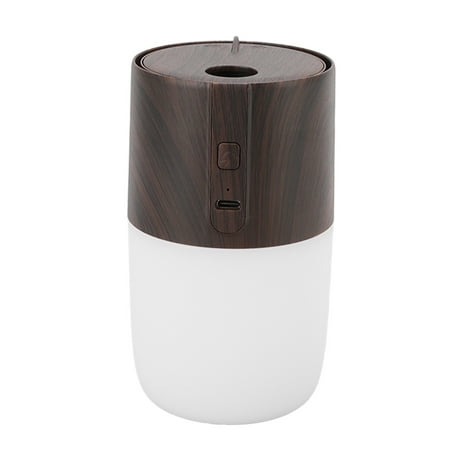 

Portable Humidifier Small Humidifier Shaped Mist Colorful Night Light For Car For Travel Dark Wood Color