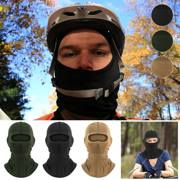 Pasamontañas de pasamontañas - Mascarilla facial cortavientos para todo tipo de estación, esquí, snowboard y motocicleta • Fibra de leche unisex • Cobertura media o total versátil