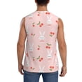 thumbnail image 4 of Balery Rabbit And Cherry Men's Sleeveless Muscle Shirts Workout Tank Top, Moisture Wicking, Odor Protection-Small, 4 of 8