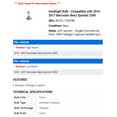 thumbnail image 2 of Headlight Bulb - Compatible with 2010 - 2017 Mercedes-Benz Sprinter 2500 2011 2012 2013 2014 2015 2016, 2 of 2