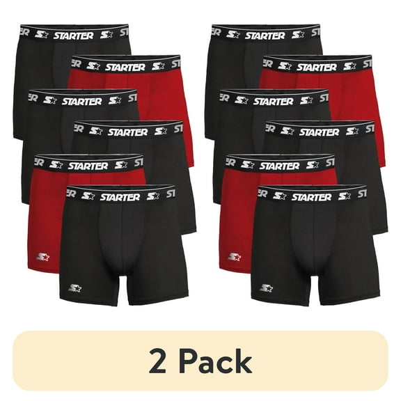 (2 pack) Starter Cotton Mens Briefs Breathable Underwear for Men, Large Multi Color 6-Pack