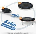 thumbnail image 4 of BCAN 38"/40''/48'' Foldable Mini Trampoline Fitness Trampoline with Safety Pad,Rebounder Exercise Trampoline for Adults Indoor/Garden Workout,Max Load 300lbs/440lbs, 4 of 7