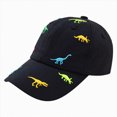 thumbnail image 4 of Gibobby Toddler Baseball Cap Dinosaur Pattern Adjustable Breathable Sun Hat for Kids Boys Girls 12 18 Months 1-4T Infant Summer Outdoor Play Cap by Age(One Size,Black), 4 of 5