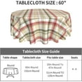 thumbnail image 3 of Fall Buffalo Plaid Tablecloth Round 60 Inch Autumn Thanksgiving Checkered Decorative Table Cloth Washable Wrinkle Stain-Resistant Harvest Farmhouse Table Cover for Party Picnic Dinner, 3 of 6